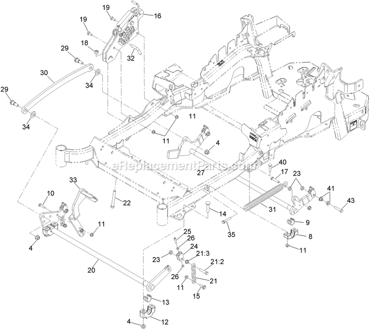 Deck Lift Assembly Diagram and Parts List for LZE27KC604 (920000-999999)(2011) Exmark Lawn Mower