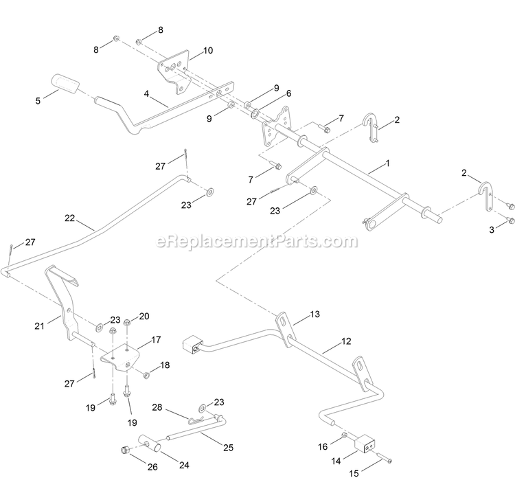 Deck Lift Assembly Diagram and Parts List for QTS708GEM50200 (400000000-402082299)(2017) Exmark Lawn Mower