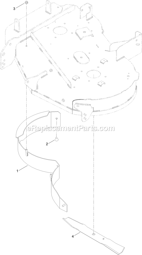 Mulching Kit Assembly Diagram and Parts List for 131-7710  Exmark Lawn Tractor Accessories