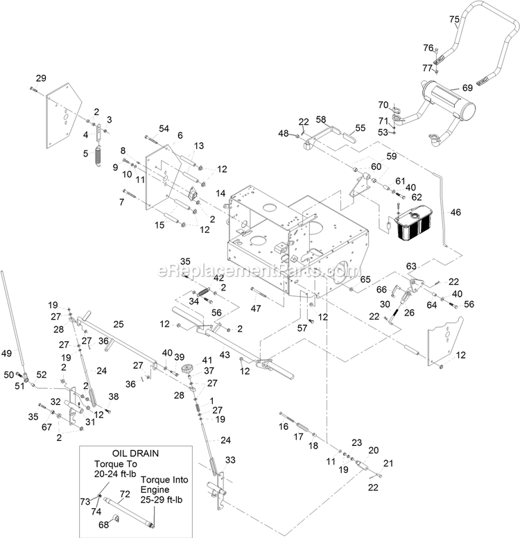 Engine Deck Assembly (2) Diagram and Parts List for TTS600KAE483 (313000000-313999999)(2013) Exmark Lawn Mower