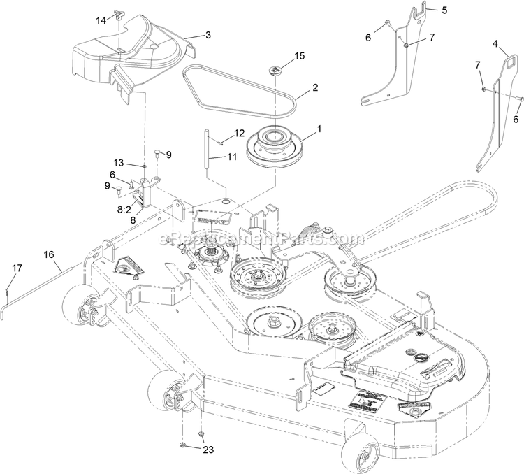 Completing Kit (6) Diagram and Parts List for 116-3001 (314000000-314999999)(2014) Exmark Lawn Tractor Accessories
