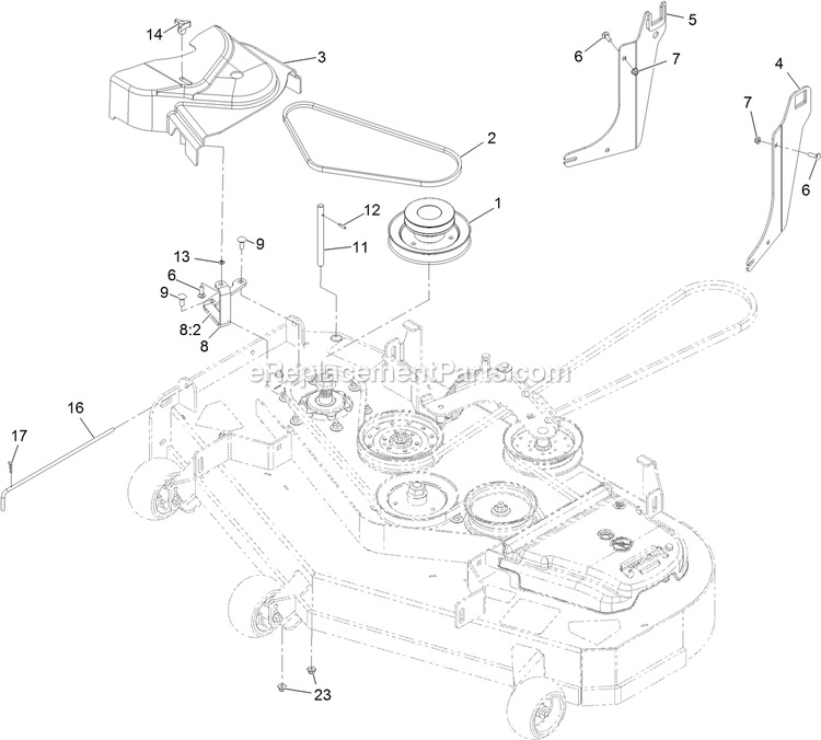 Completing Kit (2) Diagram and Parts List for 116-3001 (406294345-408644345)(2020) Exmark Lawn Tractor Accessories