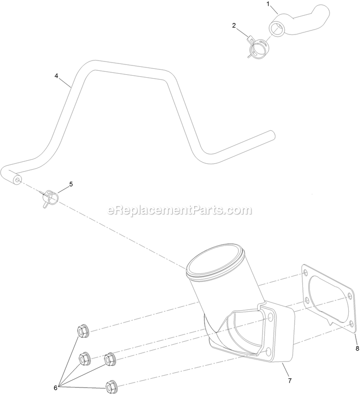 Air Intake And Filtration Assembly Diagram and Parts List for RAS708GEM483C3 (404314159-406294344)(2019) Exmark Lawn Mower