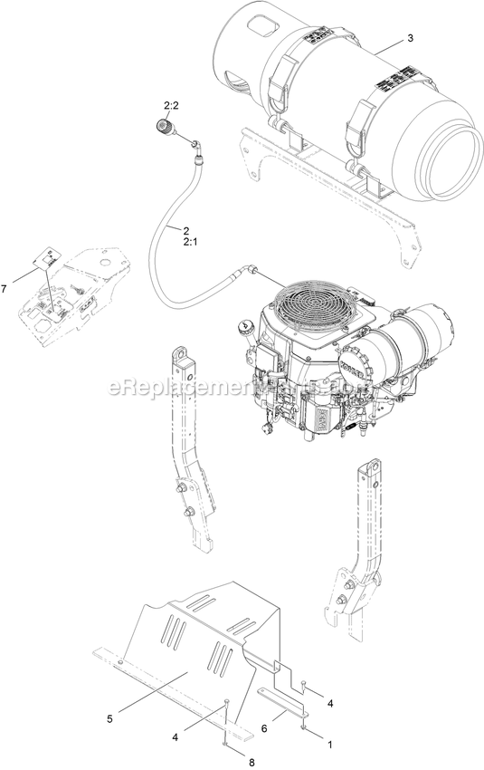 Lpg Fuel Assembly Diagram and Parts List for LZS740PKC60400 (400000000-402082299)(2017) Exmark Lawn Mower