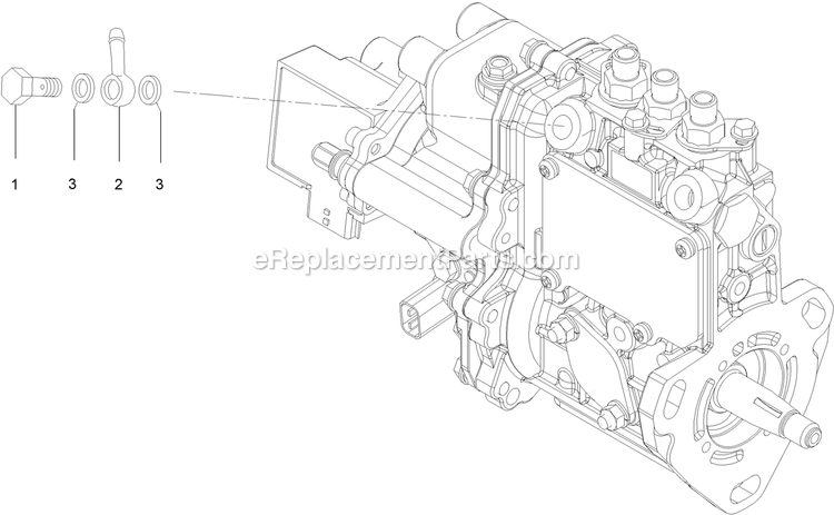 Fuel Pipe Assembly Diagram and Parts List for LZS80TDYM604W0 (406294345-408644345)(2020) Exmark Lawn Mower