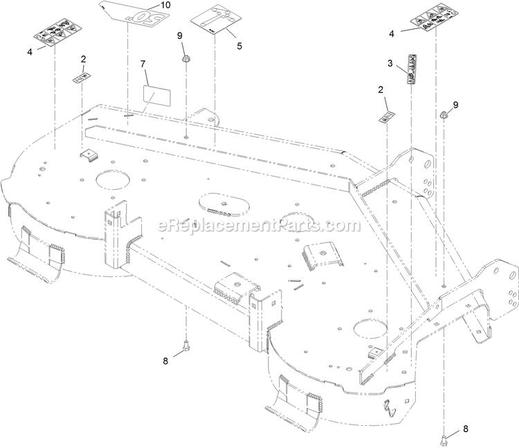 50 Inch Deck Decal Assembly Diagram and Parts List for QTS691KA502 (313000000-313999999)(2013) Exmark Lawn Mower