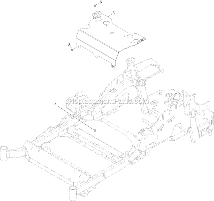 Seat Mount Assembly Diagram and Parts List for LZE801GKA604B1 (316000000-399999999)(2016) Exmark Lawn Mower