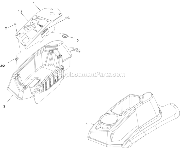 Controls Assembly Diagram and Parts List for LZS801GKA604A1 (408644346-411294211)(2021) Exmark Lawn Mower
