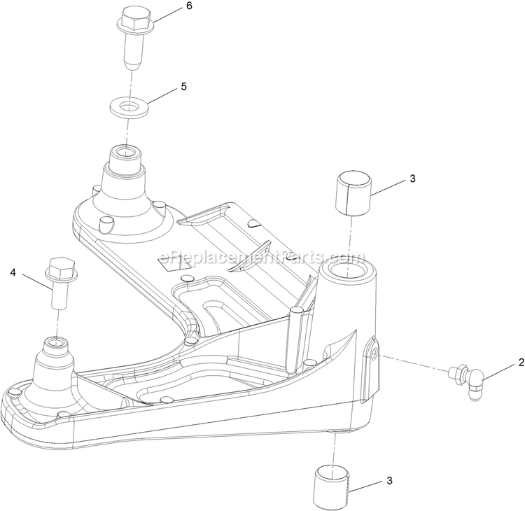 Idler Arm With Bearings Assembly Diagram and Parts List for PNE651GKA48200 (316000000-399999999)(2016) Exmark Lawn Mower