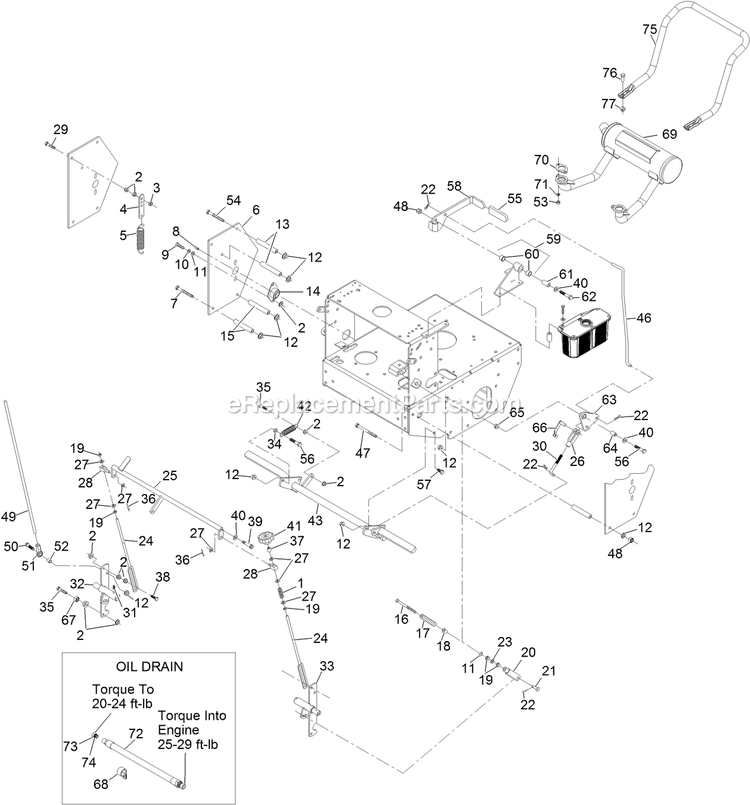 Engine Deck Assembly (2) Diagram and Parts List for TTS481KA363CA (312000000-312999999)(2012) Exmark Lawn Mower