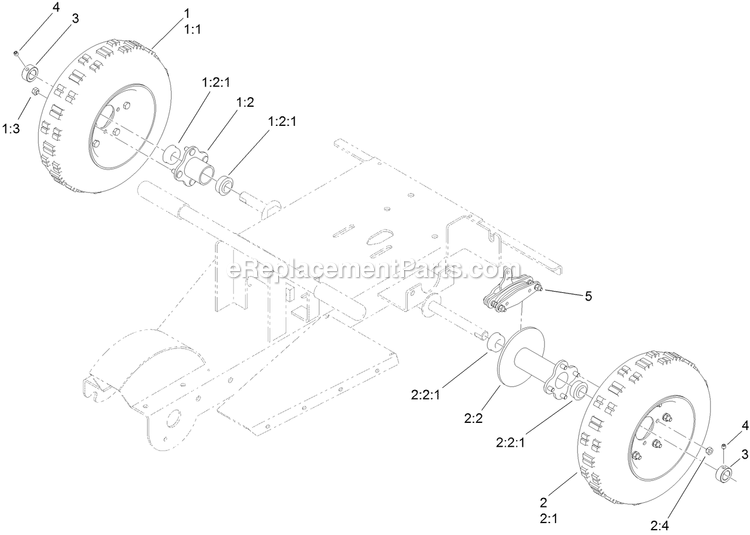 Wheel And Brake Assembly Diagram and Parts List for SG390HN (312000000-312999999)(2012) Exmark Lawn Tractor Accessories