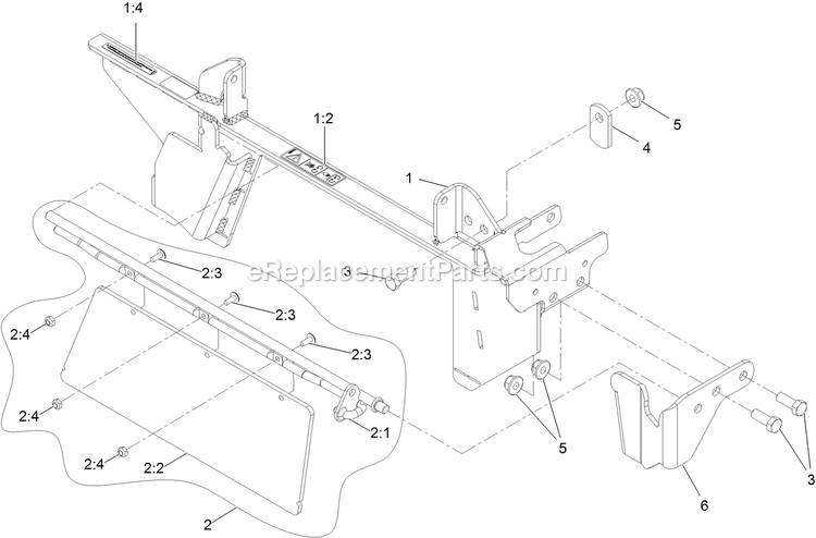 Assembly (2) Diagram and Parts List for 135-5271 2019 Exmark Lawn Tractor Accessories