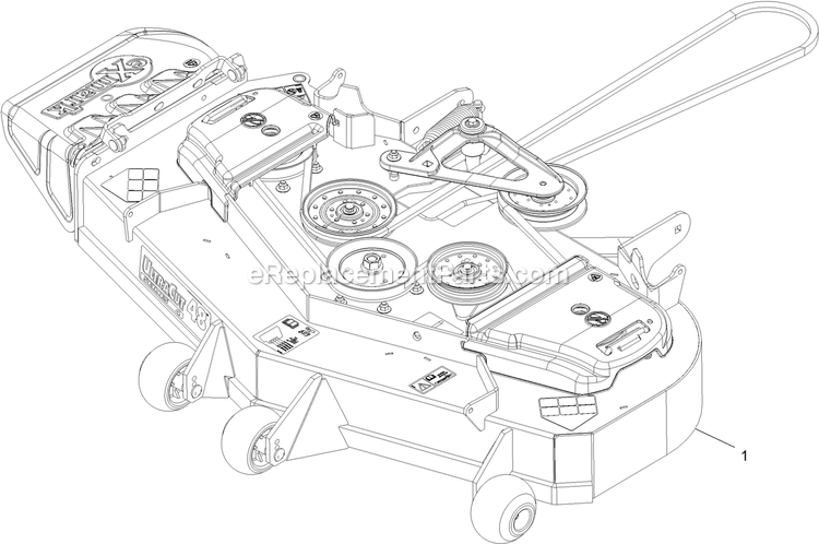 Complete Deck Assembly Diagram and Parts List for LZS651CKA484A2 (315000000-315999999)(2015) Exmark Lawn Mower