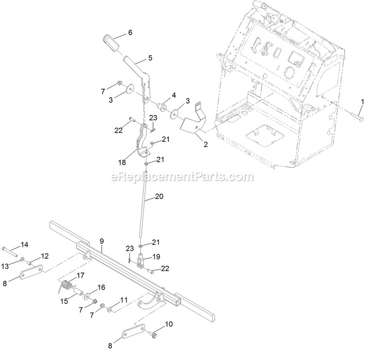 Park Brake Assembly Diagram and Parts List for VTX651KA484 (313000000-313999999)(2013) Exmark Lawn Mower