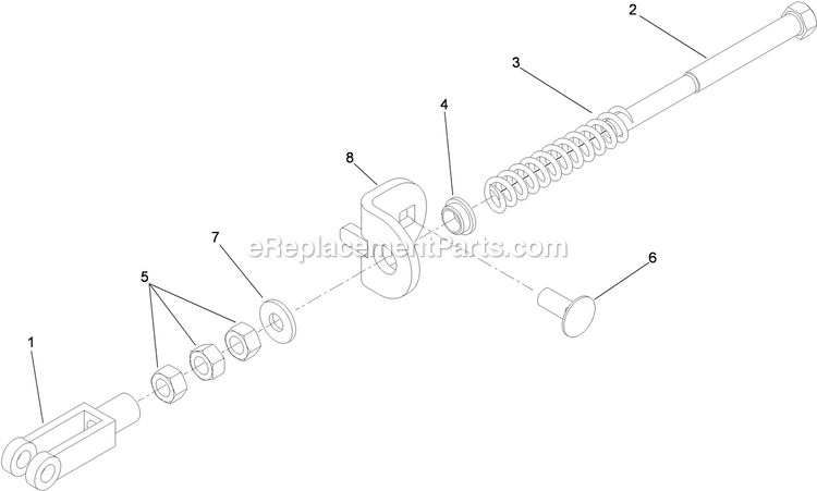 Neutral Return Assembly Diagram and Parts List for LZS902DKU725A1 (315000000-315999999)(2015) Exmark Lawn Mower