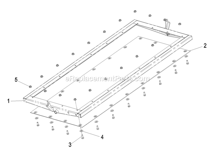 Door Assembly Diagram and Parts List for LZUVQD7 (790000-849999)(2009) Exmark Lawn Tractor Accessories