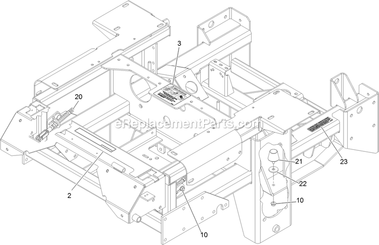 Deck With Decals Assembly (2) Diagram and Parts List for LZDS902K605 (313000000-313999999)(2013) Exmark Lawn Mower