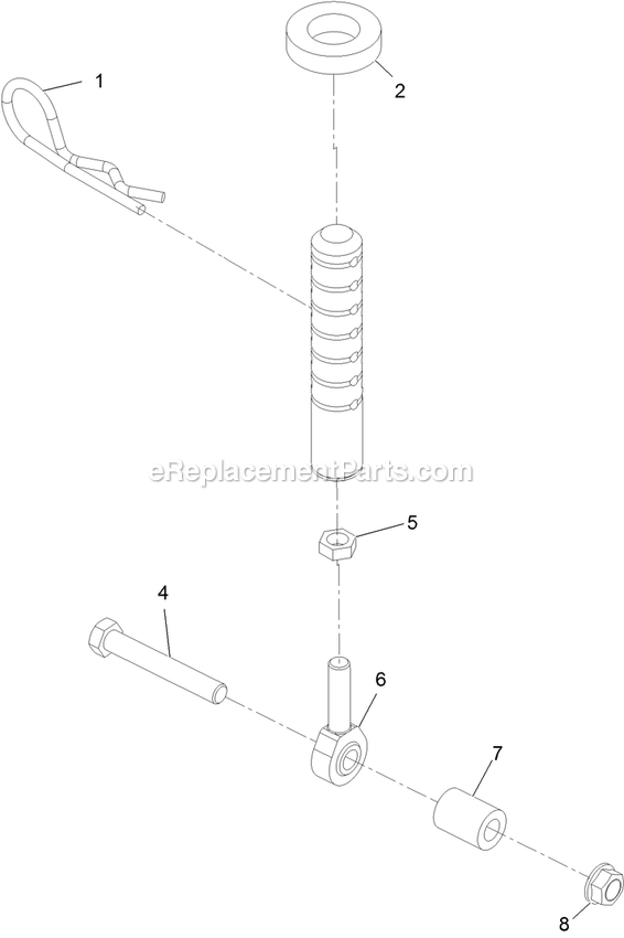 Rear Deck Height Adjustment Assembly Diagram and Parts List for NV730EKC42 (314000000-314999999)(2014) Exmark Lawn Mower