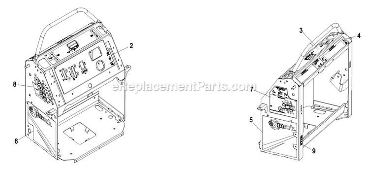 Control Tower With Decals Assembly Diagram and Parts List for VT24KAS484 (850000-919999)(2010) Exmark Lawn Mower