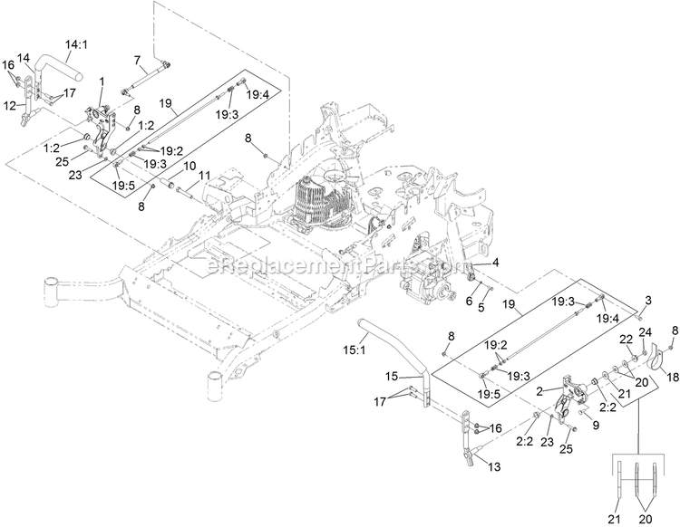 Motion Control Assembly Diagram and Parts List for LZS691KA524 (313000000-313999999)(2013) Exmark Lawn Mower