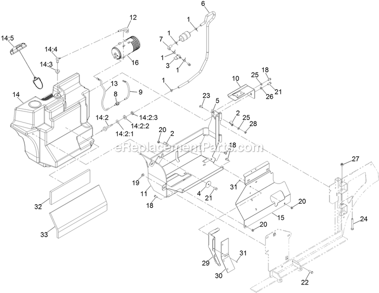 Fuel Assembly Diagram and Parts List for NV730EKC48 (313000000-313999999)(2013) Exmark Lawn Mower