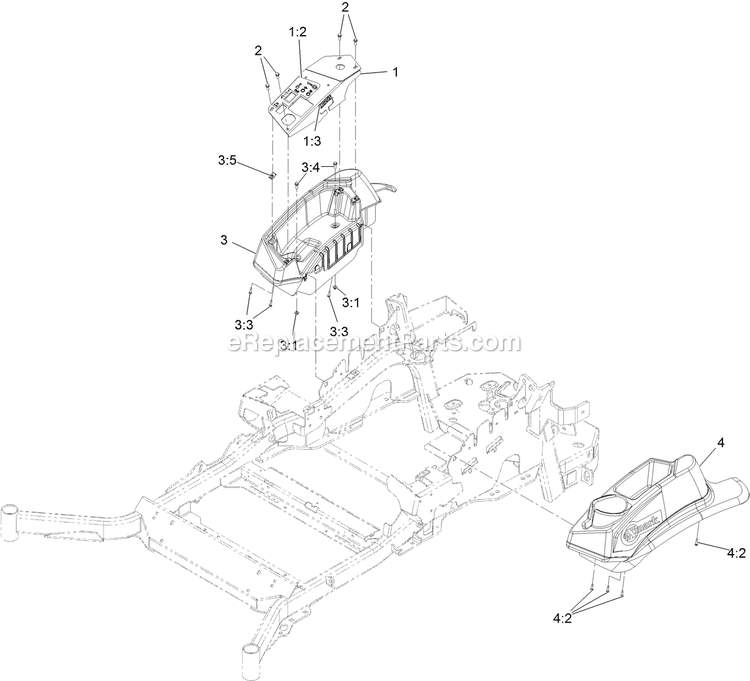 Control Assembly Diagram and Parts List for LZX940EKC60RT0 (316000000-399999999)(2016) Exmark Lawn Mower