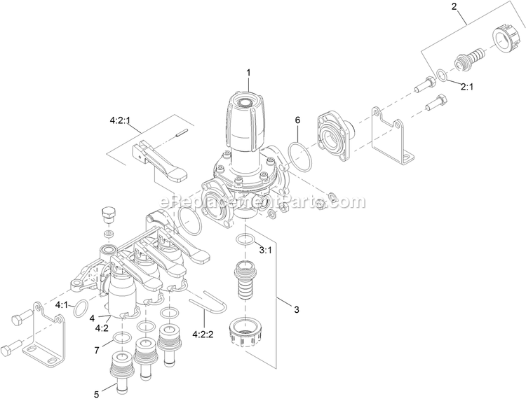 Control Valve Manifold Assembly (2) Diagram and Parts List for SSS270CSB00000 (315000000-315999999)(2015) Exmark Sprayer