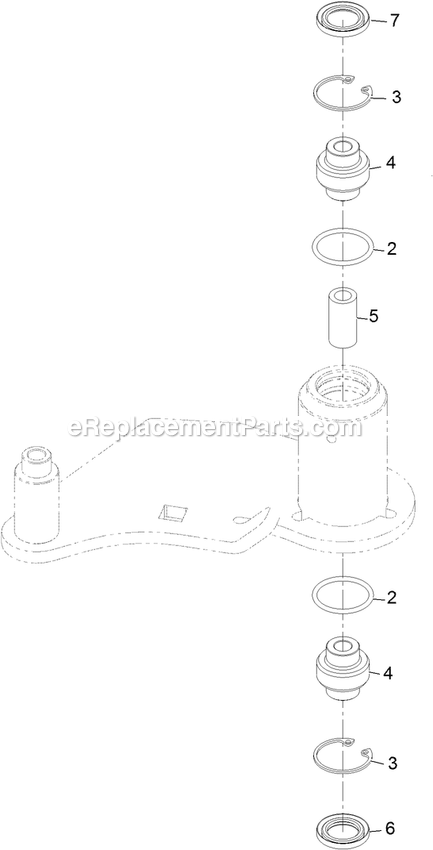 Idler Assembly Diagram and Parts List for LZS749EKC72RS (314000000-314999999)(2014) Exmark Lawn Mower