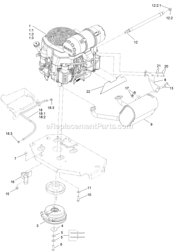 Engine Assembly Diagram and Parts List for LZE732GKC524A2 (400000000-402082299)(2017) Exmark Lawn Mower