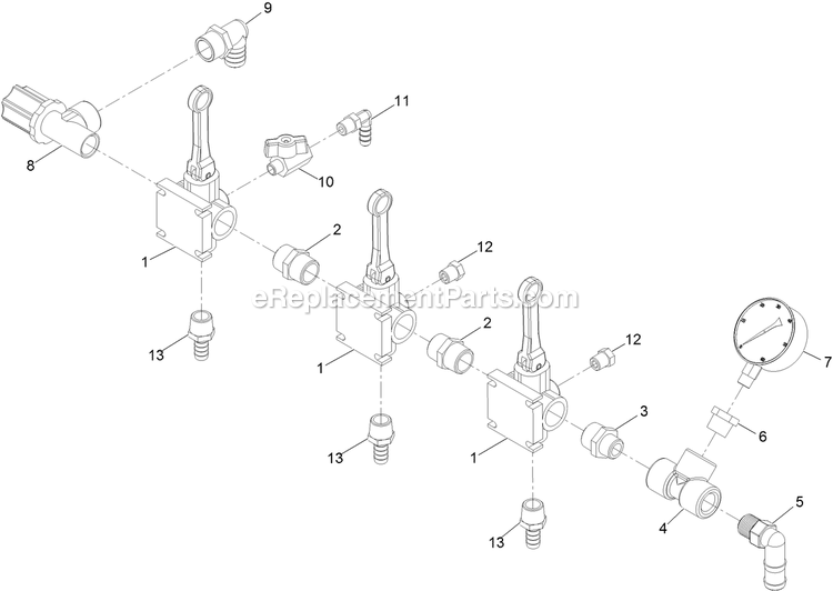 Manifold Assembly Diagram and Parts List for 34226 400000000-999999999 Exmark Sprayer