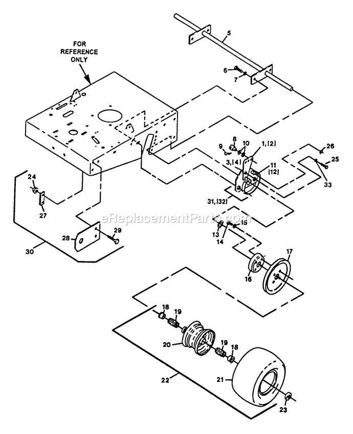 Engine Deck Group (2) Diagram and Parts List for V4815KC (130000-149999)(1997) Exmark Lawn Mower