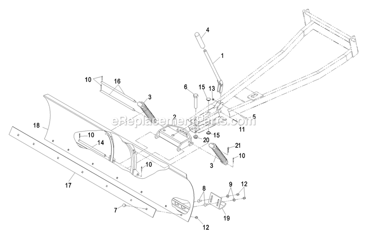 Blade Assembly Diagram and Parts List for LCTSB (510000-599999)(2005) Exmark Lawn Tractor Accessories
