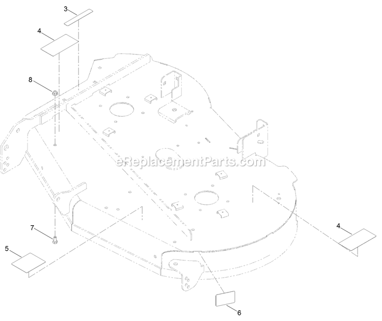 42 Inch Deck Decal Assembly Diagram and Parts List for QTE708GEM42200 (400000000-402082299)(2017) Exmark Lawn Mower