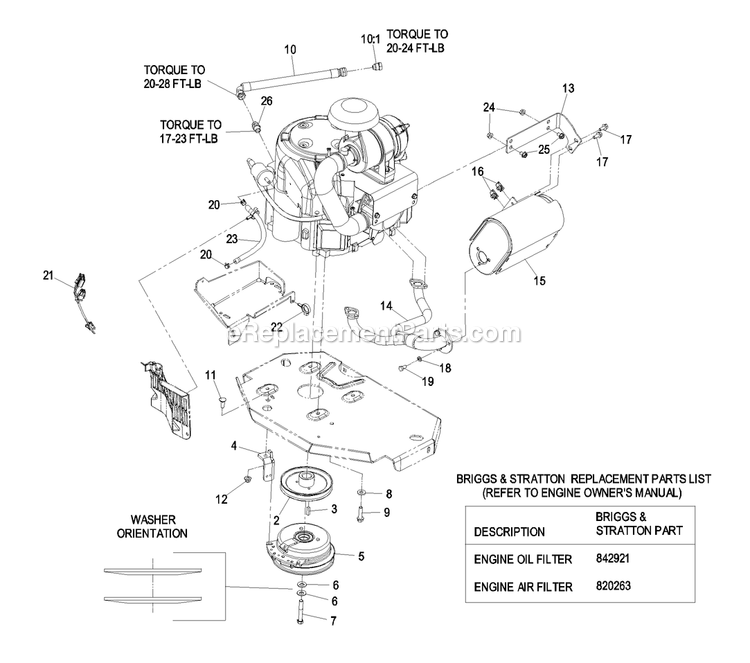 Engine Group (2) Diagram and Parts List for LZAS20BV484 (790000-849999)(2009) Exmark Lawn Mower