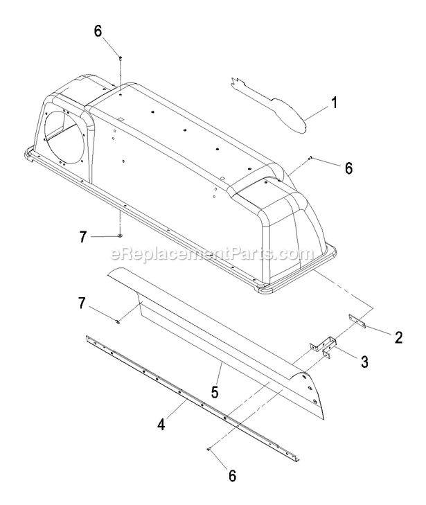 Hood Assembly (1) Diagram and Parts List for LZUVQD7 (790000-849999)(2009) Exmark Lawn Tractor Accessories
