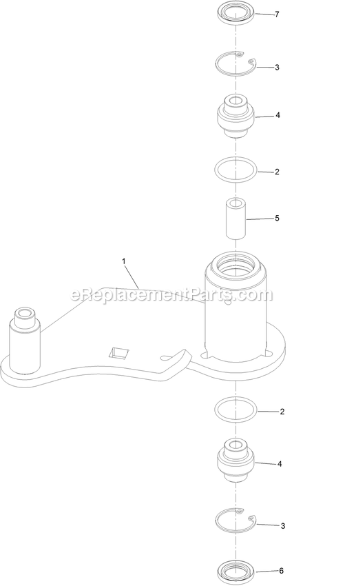 Idler Assembly Diagram and Parts List for LZE751GKA60RA1 (402082300-404314158)(2018) Exmark Lawn Mower
