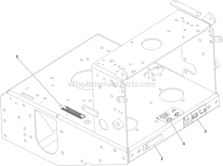 Deck With Decals Assembly (2) Diagram and Parts List for VHS481GKA36200 (406294345-408644345)(2020) Exmark Lawn Mower