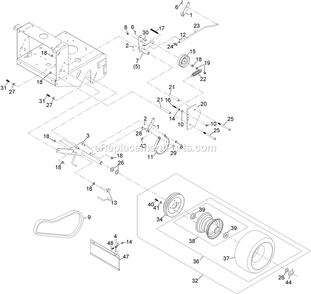 Engine Deck Assembly (2) Diagram and Parts List for MG481KA483 (314000000-314999999)(2014) Exmark Lawn Mower