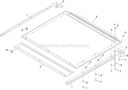 Hopper Screen Assembly Diagram and Parts List for NV730EKC48 (313000000-313999999)(2013) Exmark Lawn Mower