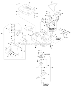 Mower Deck (1) Diagram and Parts List for VH3215KAC (440000-509999)(2004) Exmark Lawn Mower