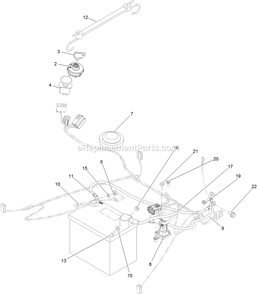 Electrical Assembly Diagram and Parts List for QTE708GEM42100 (315000000-315999999)(2015) Exmark Lawn Mower
