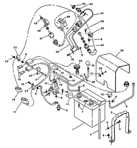 Electrical Group Diagram and Parts List for TT-1800  Exmark Lawn Mower