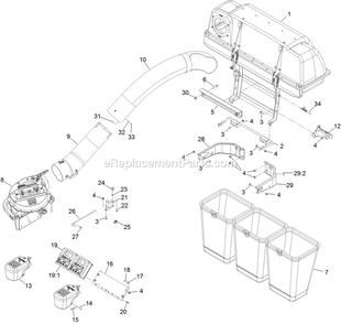 Assembly Diagram and Parts List for LZUV3B (316000000-399999999)(2016) Exmark Lawn Tractor Accessories