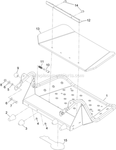 Platform Assembly Diagram and Parts List for VT24KA484CA (920000-999999)(2011) Exmark Lawn Mower