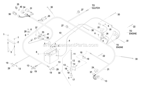 Electrical Group (1) Diagram and Parts List for LHP20KC505 (600000-669999)(2006) Exmark Lawn Mower