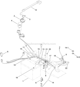 Electrical Assembly Diagram and Parts List for QT24KA501 (920000-999999)(2011) Exmark Lawn Mower