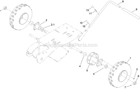 Brake And Wheel Assembly Diagram and Parts List for SG200HN (312000000-312999999)(2012) Exmark Lawn Tractor Accessories