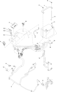 Electrical Assembly Diagram and Parts List for LZS740PKC72400 (404314159-406294344)(2019) Exmark Lawn Mower