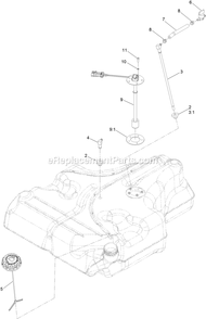 Fuel Tank Assembly (2) Diagram and Parts List for LZE751GKA604A1 (400000000-402082299)(2017) Exmark Lawn Mower
