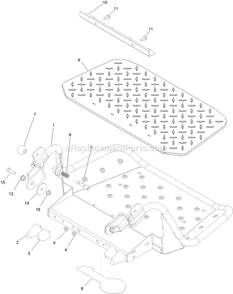 Platform Assembly (2) Diagram and Parts List for VTS541CKA36300 (400000000-402082299)(2017) Exmark Lawn Mower